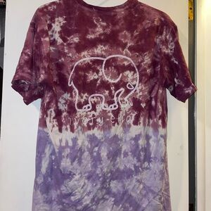 Comfort Colors Tie-Dye T-Shirt - Maroon and Lavender